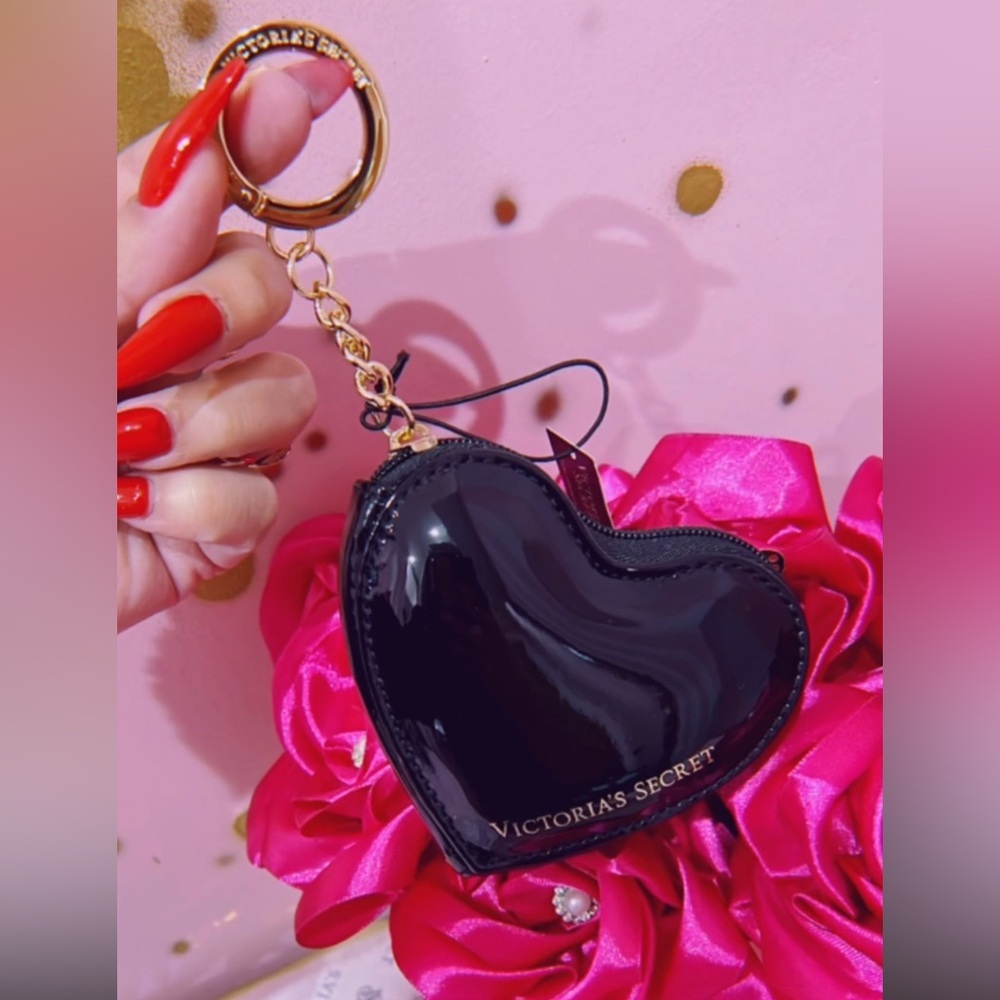 Victoria Secret shiny vintage heart pouch